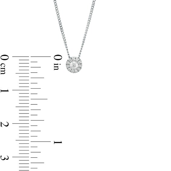 1/10 CT. T.w. Diamond Frame Pendant in 10K White Gold