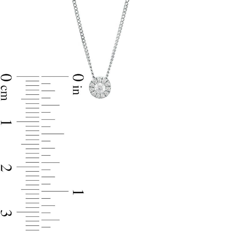 Main Image 4 of 1/10 CT. T.W. Diamond Frame Pendant in 10K White Gold