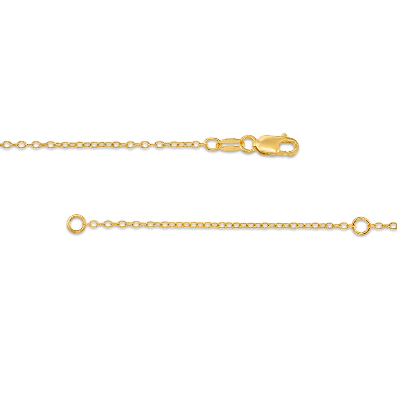 Main Image 3 of 1/8 CT. T.W. Diamond "LOVE" Necklace in 10K Gold