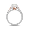Thumbnail Image 3 of Enchanted Disney Elsa Oval Opal and 1/10 CT. T.W. Diamond Ring in Sterling Silver and 10K Rose Gold