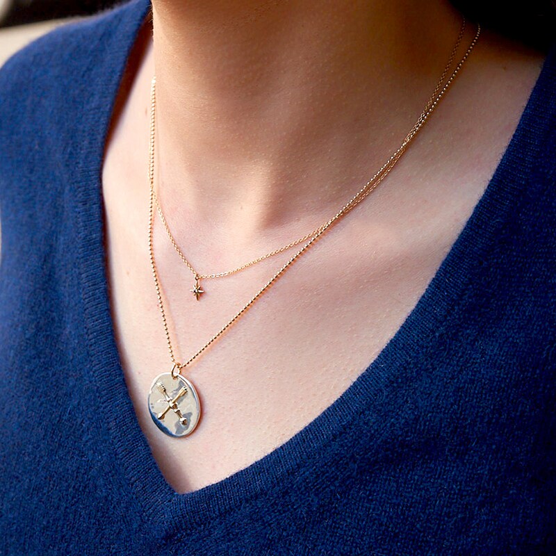 Elliot Young Ruby North Star Pendant in 14K Gold