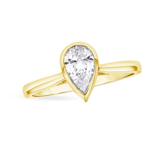 1 CT. GIA-Graded Pear-Shaped Diamond Solitaire Engagement Ring in 14K Gold (I/I1) 1 CT. GIA-Graded Pear-Shaped Diamond Solitaire Engagement Ring in 14K Gold (I/I1)