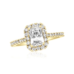 1-3/8 CT. T.W. GIA-Graded Radiant-Cut Diamond Octagonal Frame Engagement Ring in 14K Gold (I/SI2)