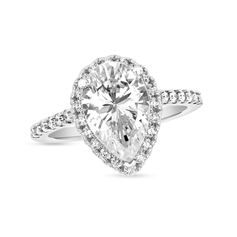 2-7/8 CT. T.W. GIA-Graded Pear-Shaped Diamond Engagement Ring in Platinum (I/SI2)