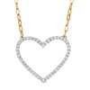 Thumbnail Image 1 of 1/4 CT. T.W. Diamond Heart Necklace in 10K Gold