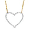 Thumbnail Image 0 of 1/4 CT. T.W. Diamond Heart Necklace in 10K Gold