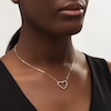 Thumbnail Image 2 of 1/4 CT. T.W. Diamond Heart Necklace in 10K Gold