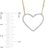 Thumbnail Image 3 of 1/4 CT. T.W. Diamond Heart Necklace in 10K Gold