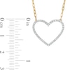 Thumbnail Image 2 of 1/4 CT. T.W. Diamond Heart Necklace in 10K Gold