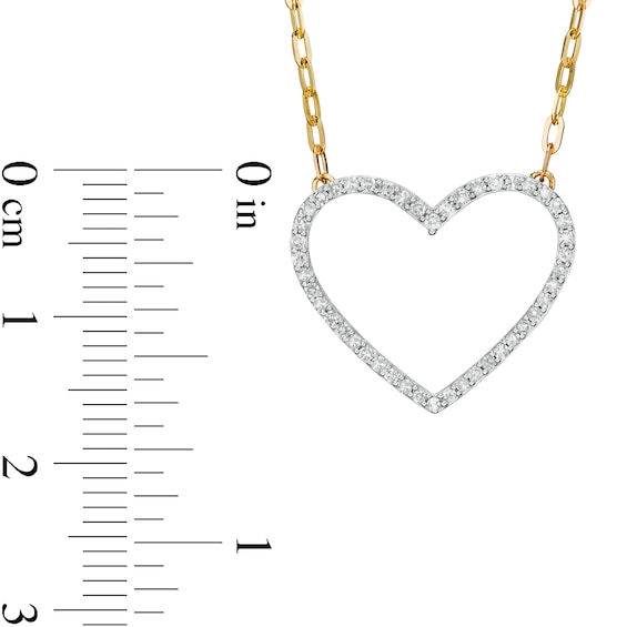 1/4 CT. T.w. Diamond Heart Necklace in 10K Gold
