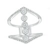 Thumbnail Image 1 of Diamonds Amplified 3/4 CT. T.W. Diamond Linear Split Shank Ring in 10K White Gold