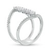 Thumbnail Image 3 of Diamonds Amplified 3/4 CT. T.W. Diamond Linear Split Shank Ring in 10K White Gold