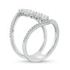 Thumbnail Image 2 of Diamonds Amplified 3/4 CT. T.W. Diamond Linear Split Shank Ring in 10K White Gold