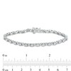 Thumbnail Image 4 of Diamonds Amplified 2 CT. T.W. Diamond "XO" Bracelet in 10K White Gold - 7.25"