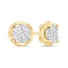 Thumbnail Image 1 of 1/4 CT. T.W. Multi-Diamond Stud Earrings in 10K Two-Tone Gold