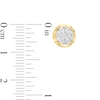 Thumbnail Image 3 of 1/4 CT. T.W. Multi-Diamond Stud Earrings in 10K Two-Tone Gold