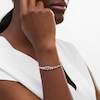 Thumbnail Image 2 of 1/10 CT. T.W. Diamond Heart Bolo Bracelet in Sterling Silver - 9.5"