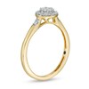 Thumbnail Image 2 of Cherished Promise Collection™ 1/5 CT. T.W. Baguette and Round Composite Diamond Promise Ring in 10K Gold