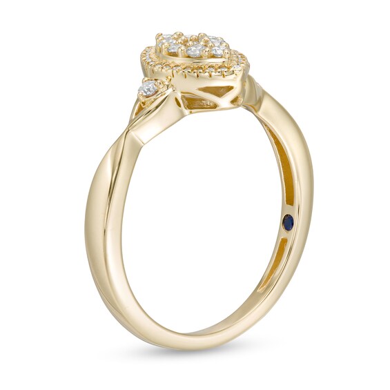 Cherished Promise Collectionâ¢ 1/5 CT. T.w. Composite Diamond Marquise Frame Promise Ring in 10K Gold