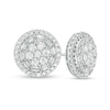 Thumbnail Image 0 of 1 CT. T.W. Baguette and Round Diamond Frame Stud Earrings in 10K White Gold