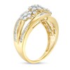 Thumbnail Image 3 of 1 CT. T.W. Composite Diamond Flower Multi-Row Ring in 10K Gold