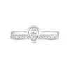 Thumbnail Image 3 of 3/8 CT. T.W. Pear-Shaped Diamond Bridal Set in 10K White Gold