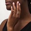 Thumbnail Image 2 of 1/5 CT. T.W. Diamond Bypass Double Loop Ring in 10K Gold