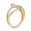 Thumbnail Image 3 of 1/5 CT. T.W. Diamond Bypass Double Loop Ring in 10K Gold