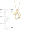 Thumbnail Image 3 of Diamond Accent Angel Pendant in 10K Gold