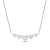 Thumbnail Image 1 of 1/5 CT. T.W. Heart-Shaped Multi-Diamond Five Stone Necklace in Sterling Silver