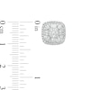 Thumbnail Image 2 of 1 CT. T.W. Composite Cushion Diamond Double Frame Stud Earrings in 10K White Gold