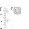 Thumbnail Image 2 of 1 CT. T.W. Composite Cushion Diamond Double Frame Stud Earrings in 10K White Gold