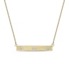Thumbnail Image 0 of 1/10 CT. T.W. Diamond Flower Cluster Sideways Bar Necklace in 10K Gold