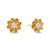 Enchanted Disney Tiana 1/10 CT. T.W. Multi-Diamond Lily Stud Earrings in 10K Gold