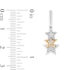 Thumbnail Image 3 of Enchanted Disney Tinker Bell 1/6 CT. T.W. Diamond Triple Star Hoop Earrings in Sterling Silver and 10K Gold