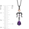 Thumbnail Image 2 of Enchanted Disney Villains Ursula Amethyst and 1/10 CT. T.W. Black Diamond Pendant in Sterling Silver - 19"