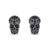 Thumbnail Image 0 of Enchanted Disney Villains Dr. Facilier Amethyst and 1/8 CT. T.W. Diamond Skull Stud Earrings in Sterling Silver