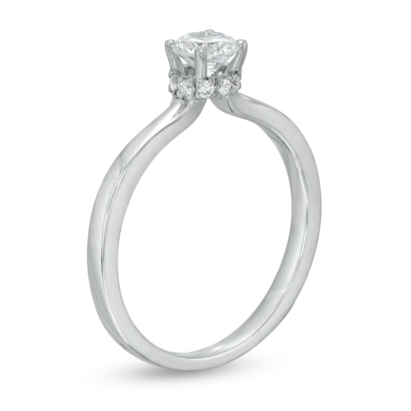 1/2 CT. T.W. Diamond Solitaire Split Shank Engagement Ring in 10K White Gold