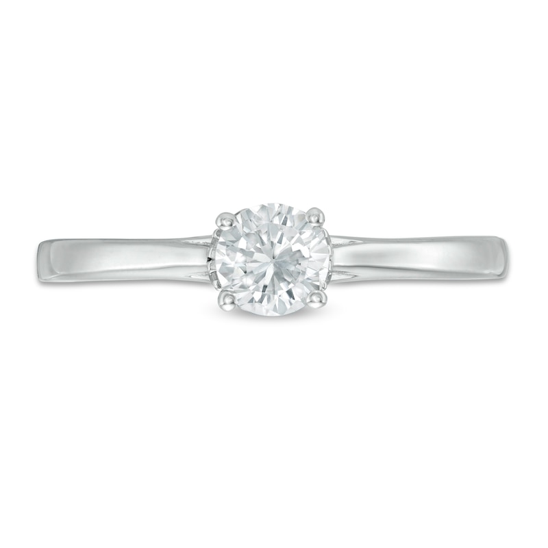 1/2 CT. T.W. Diamond Solitaire Split Shank Engagement Ring in 10K White Gold