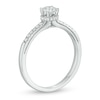 Thumbnail Image 3 of 3/8 CT. T.W. Diamond Framed Setting Engagement Ring in 10K White Gold