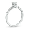 Thumbnail Image 2 of 3/8 CT. T.W. Diamond Framed Setting Engagement Ring in 10K White Gold