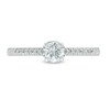 Thumbnail Image 3 of 3/8 CT. T.W. Diamond Framed Setting Engagement Ring in 10K White Gold