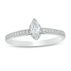 3/8 CT. T.W. Marquise Diamond Hidden Frame Engagement Ring in 10K White Gold