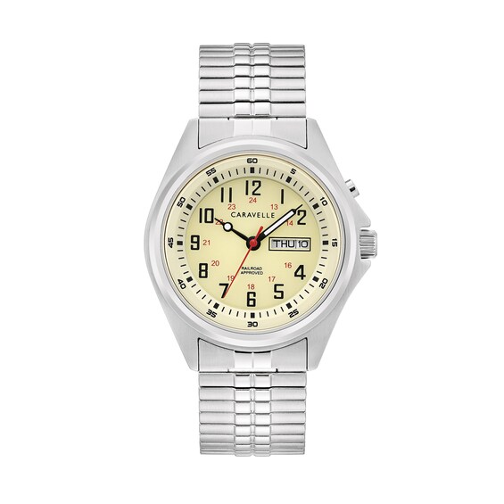 Men's Caravelle by Bulova Expansion Watch with Champagne Dial (Model: 43C124)