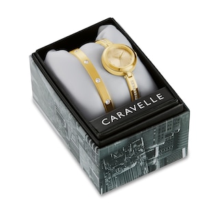 Caravelle by Bulova Crystal Bangle Watch Champagne Dial New Battery Quartz s-l400.jpg main image 4