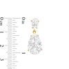 Thumbnail Image 3 of Pear-Shaped White Quartz Double Teardrop Earrings in Sterling Silver and 10K Gold Plate