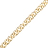 Thumbnail Image 0 of 6.0mm Diamond-Cut Beveled Edge Solid Curb Chain Bracelet in 10K Gold - 8.0"