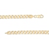 Thumbnail Image 2 of 6.0mm Diamond-Cut Beveled Edge Solid Curb Chain Bracelet in 10K Gold - 8.0"