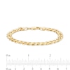 Thumbnail Image 3 of 6.0mm Diamond-Cut Bevelled Edge Curb Chain Bracelet in Solid 10K Gold - 7.5"