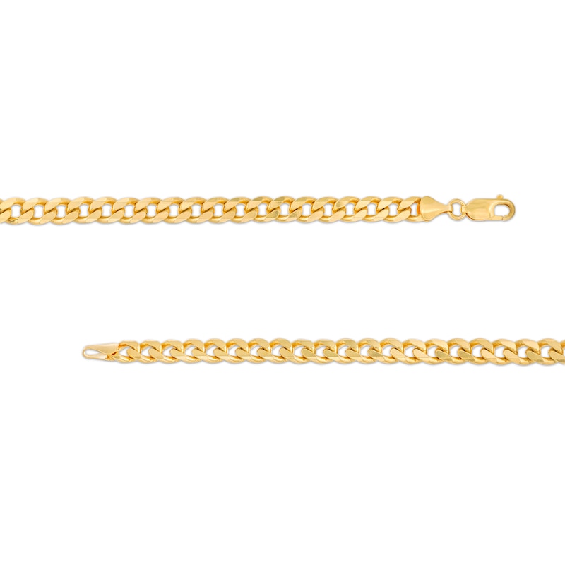6.0mm Solid Curb Chain Bracelet in 10K Gold - 9.0"